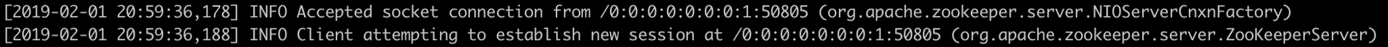 Install Kafka on Mac - ZooKeeper New Session Output